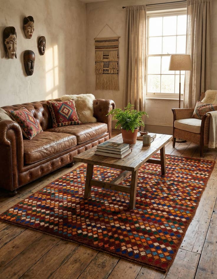 Detail image of 6' x 8' 2  Hand Knotted Balouch Wool Rug