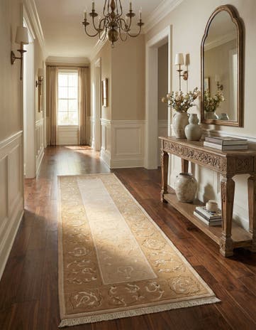 2' 9 x 9' 9 Hand Knotted Darya Wool Runner Rug