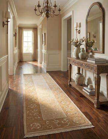 2' 9 x 9' 9 Hand Knotted Darya Wool Runner Rug