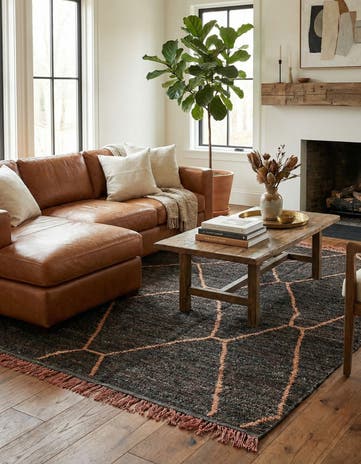 6' 4 x 9' 2 Hand Knotted Moroccan Wool Rug