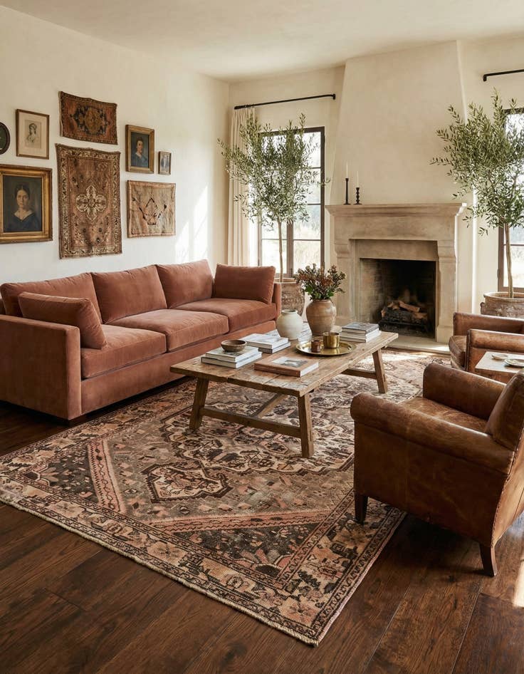 Detail image of  5' x 9' 10  Hand Knotted Ultra Vintage Persian Wool Rug