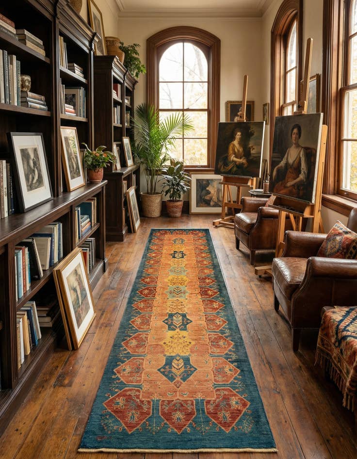 Detail image of  3' x 11' 3 Luribaft Wool Runner Rug