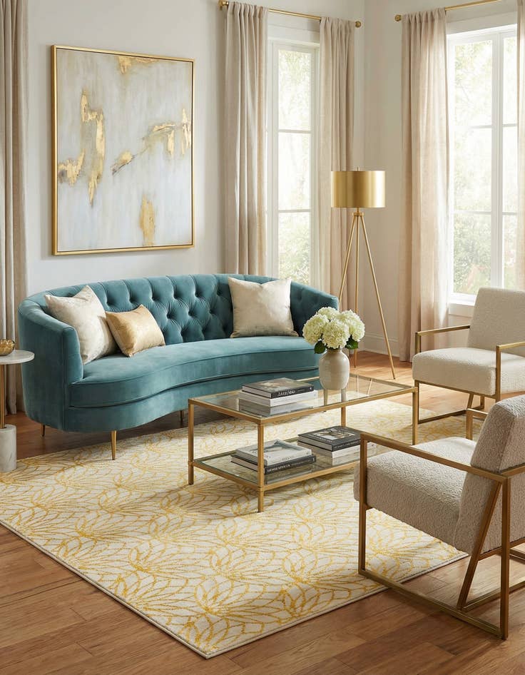 Detail image of 9' x 12'  Marilyn Monroe™ Glam Dahlia Rug