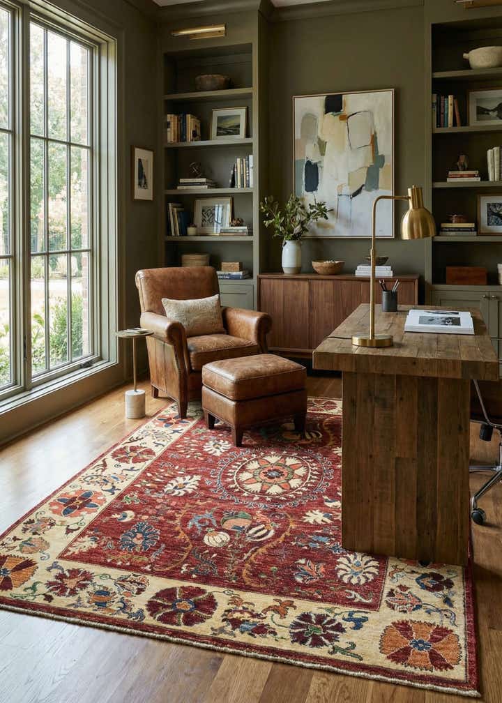 5' x 6' 9 Hand Knotted Ariana Ziegler Rug