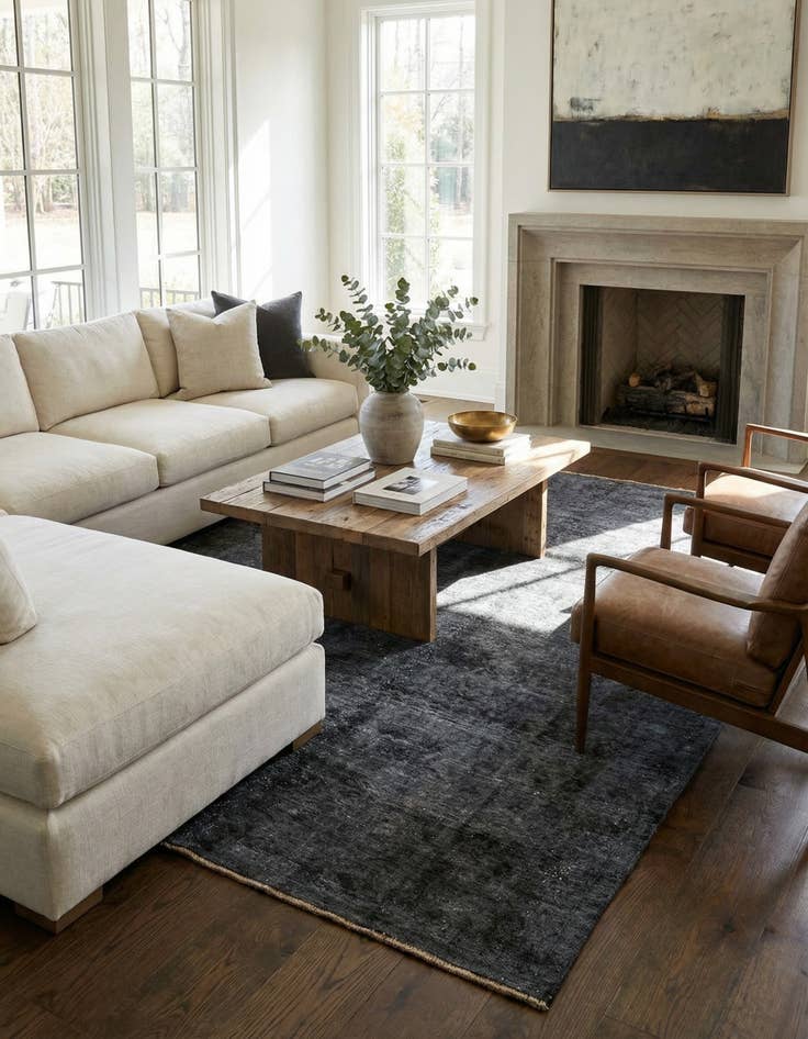 Detail image of 6' 5 x 10'  Hand Knotted Ultra Vintage Persian Wool Rug