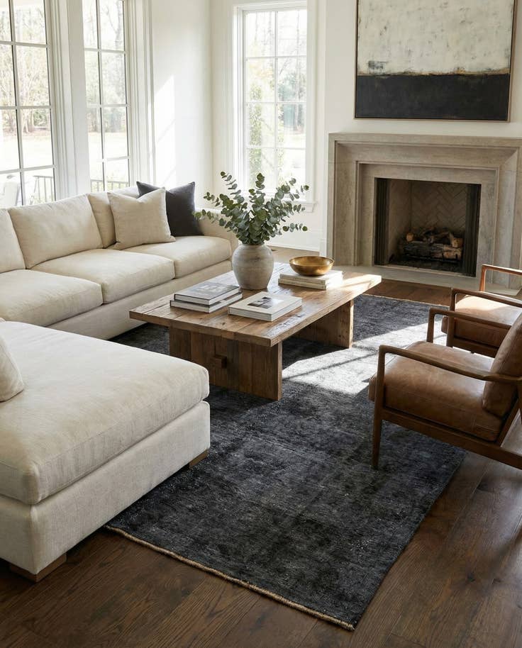 Detail image of 6' 5 x 10' Hand Knotted Ultra Vintage Persian Wool Rug