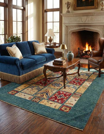 5' 9 x 8' Hand Knotted Ariana Ziegler Rug