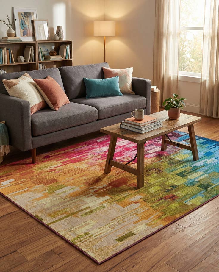Detail image of 5' x 7' Easy-Clean Modern Indoor / Outdoor Rug