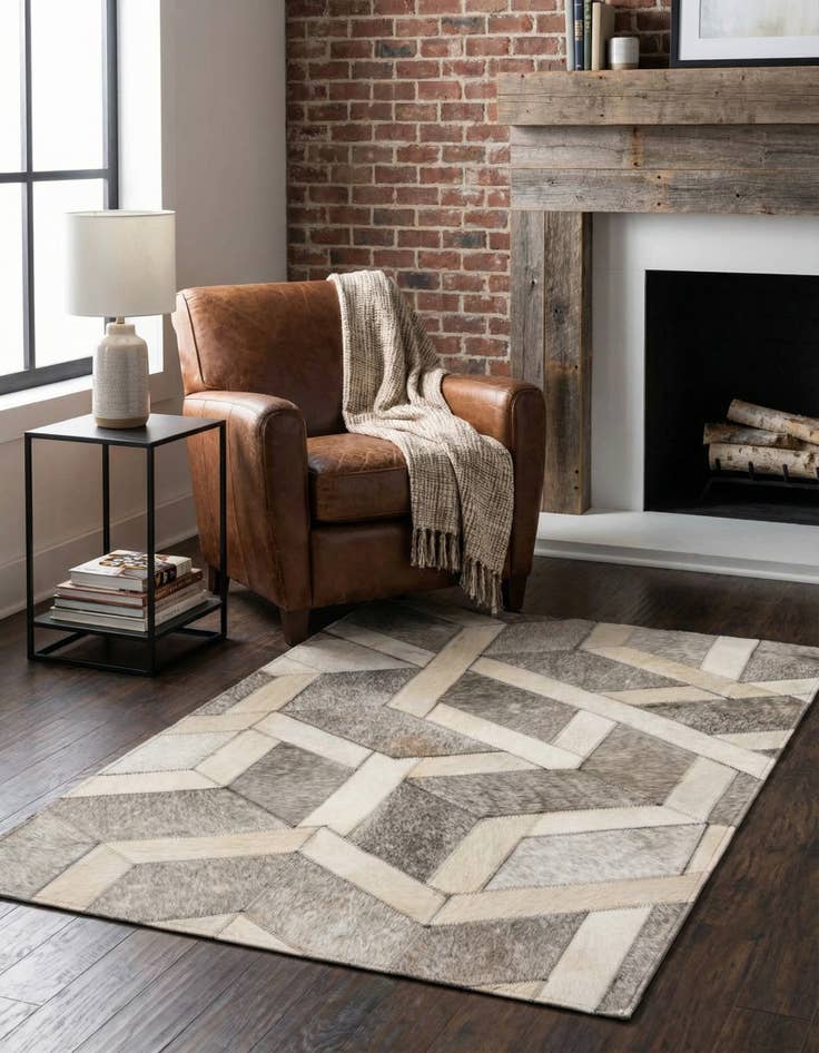 Detail image of 2' 1 x 3' 1 Cowhide Rug