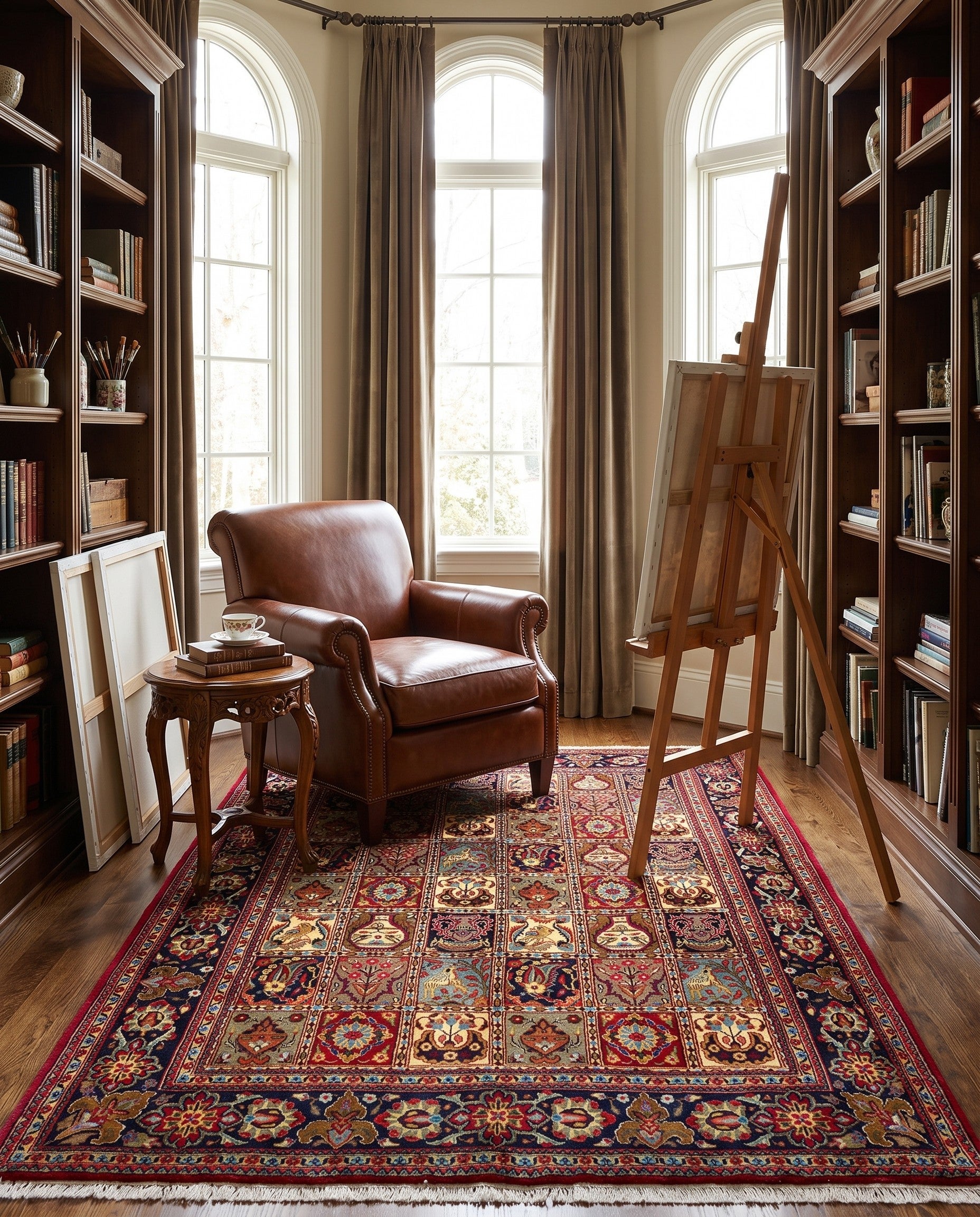 4' 8 x 6' 11 Qom Rug