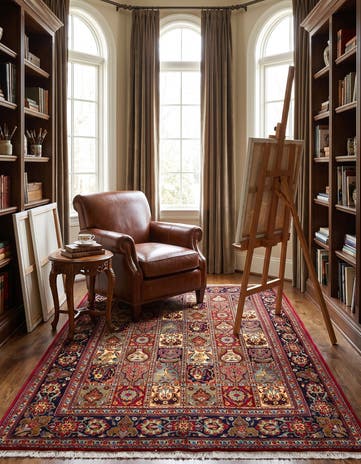 4' 8 x 6' 11 Qom Rug