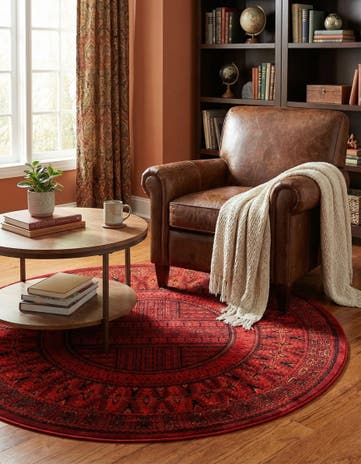 5' 3 x 5' 3 Bokhara Round Rug