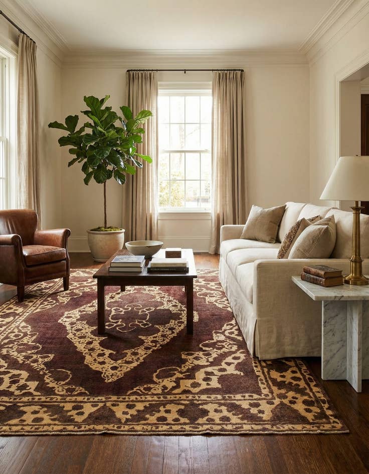 Detail image of 9' 7 x 12' 9  Hand Knotted Ultra Vintage Persian Wool Rug