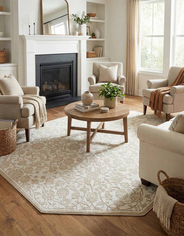 Detail image of  7' 10 x 7' 10 Nepal Octagon Rug