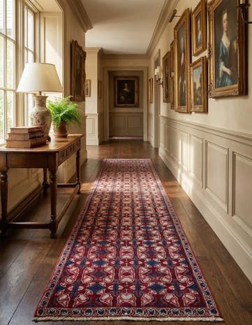 2' 5 x 8' 11 Hand Knotted Veramin Persian Runner Rug