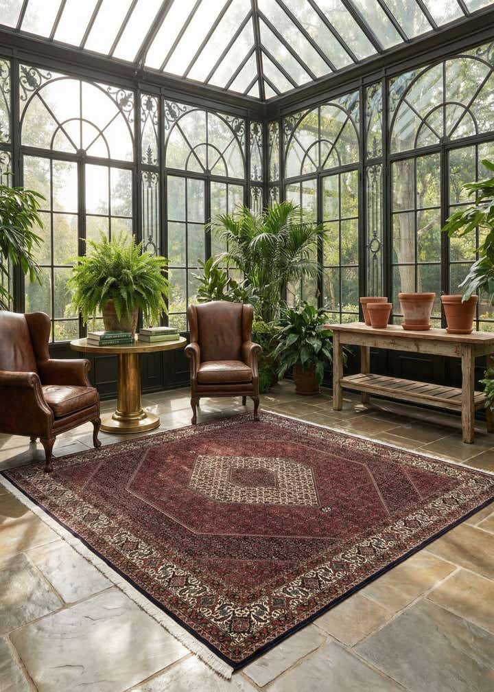 8' 3 x 8' 4 Hand Knotted Bidjar Persian Wool Square Rug