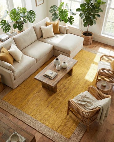  9' x 12' 2  Hand Braided Jute Rug