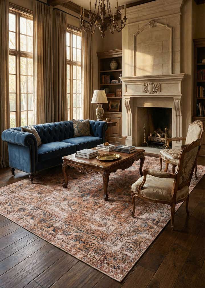 9' 3 x 13' 1 Vintage Royal Wool Rug