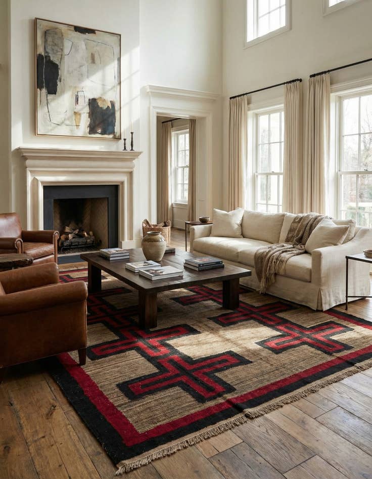 Detail image of 9' 5 x 12' 10  Hand Knotted Darya Wool Rug