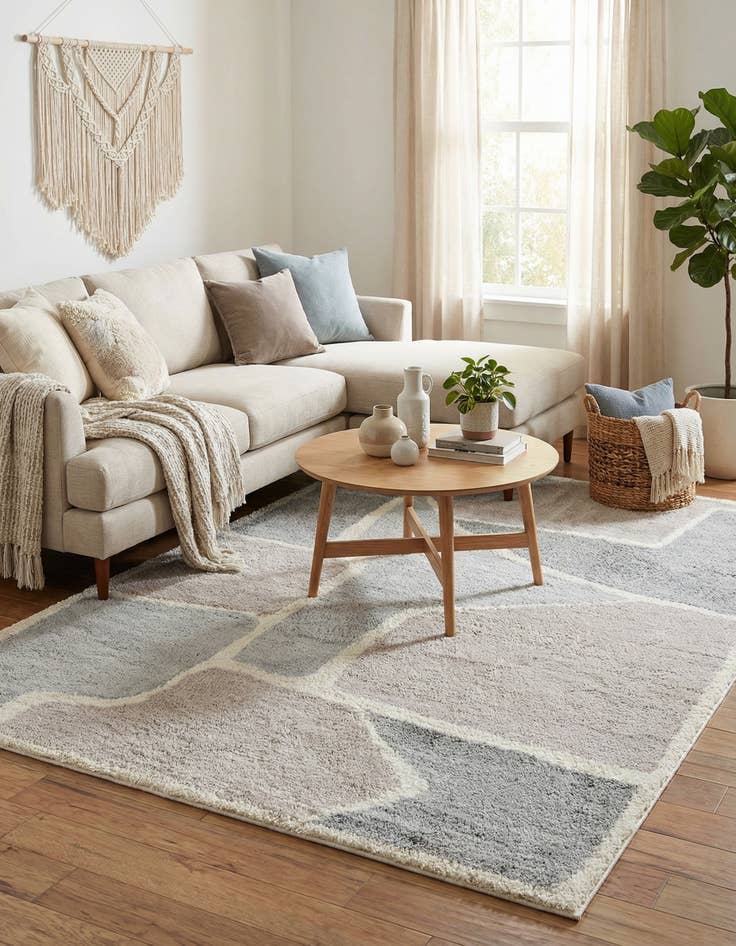 Detail image of  5' 2 x 7' 9 Soft Touch Shag Rug