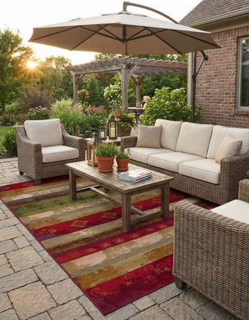 8' x 11' 4 Easy-Clean Modern Indoor / Outdoor Rug