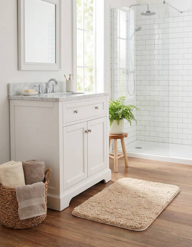 Detail image of 1' 8 x 2' 7 Bano Luxe Bath Mat