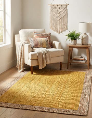 4' 1 x 6' 1 Handmade Braided Jute Rug