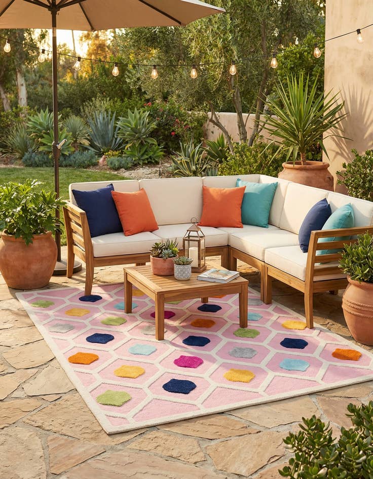 Detail image of 7' x 10' Easy-Clean Aruba Indoor / Outdoor Rug