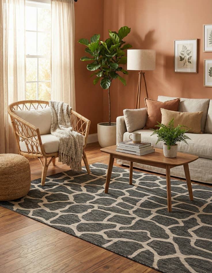 Detail image of 7' x 10'  Washable Safari Indoor / Outdoor Rug