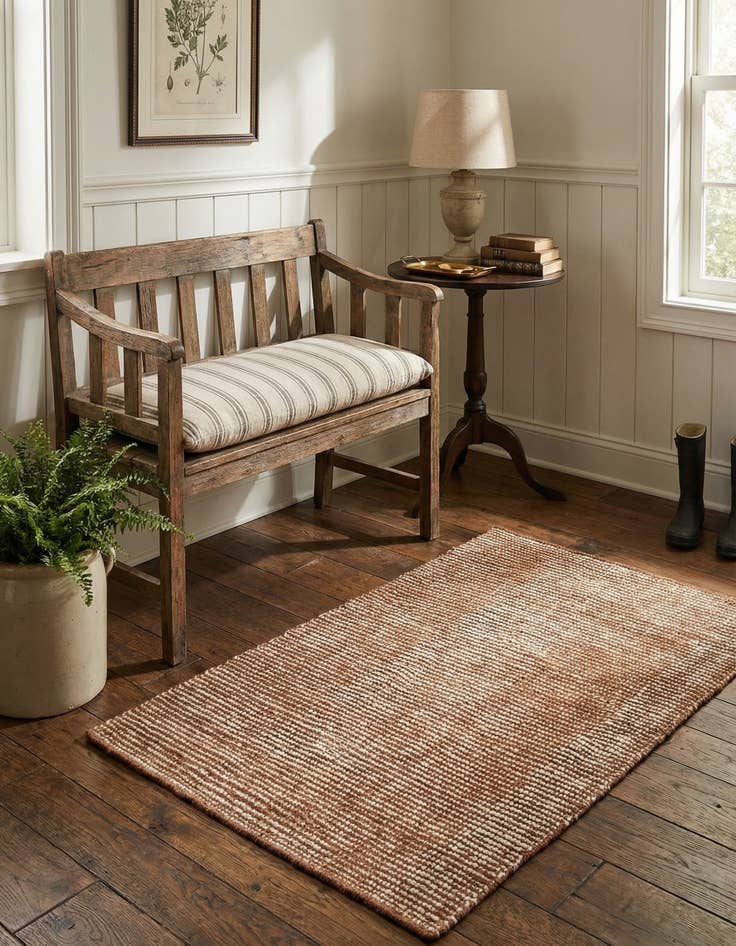 Detail image of  2' 2 x 3' 1  Hand Woven Jill Zarin English Manor Wool Rug