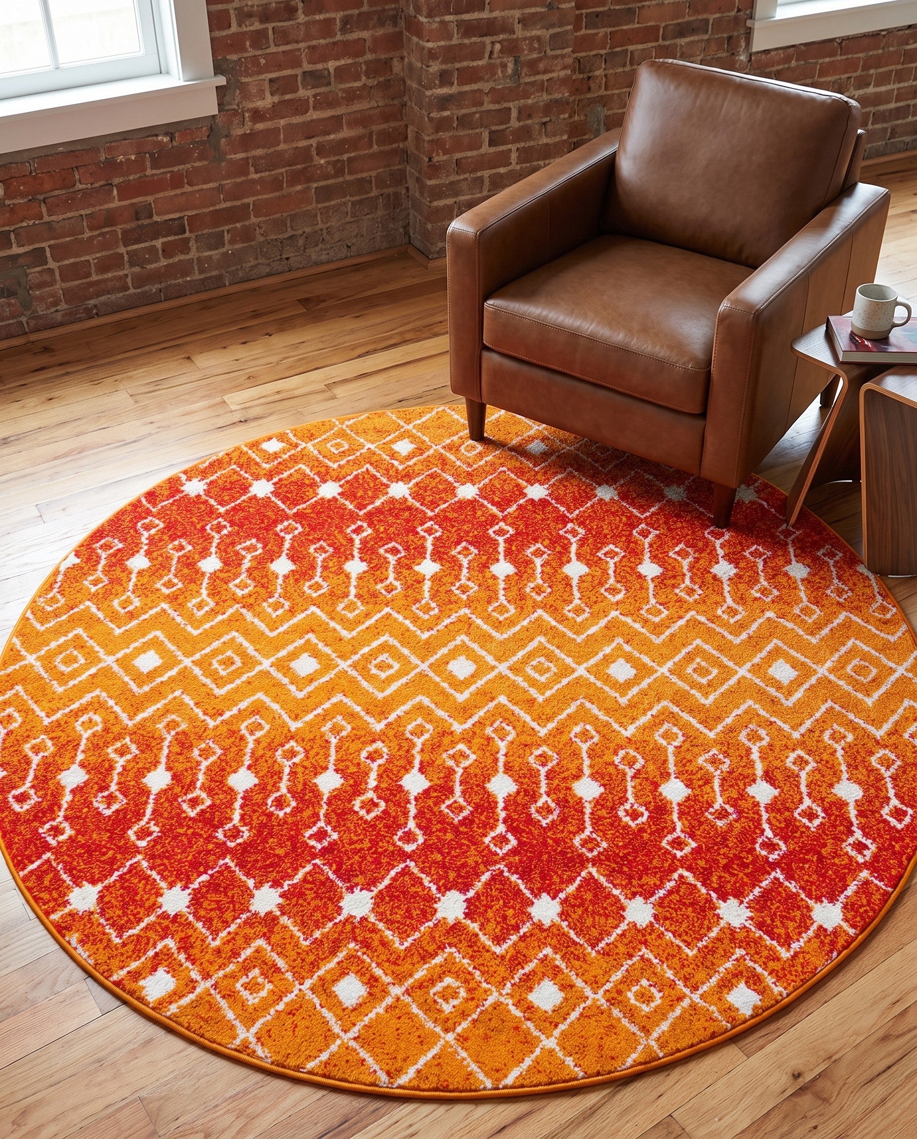 6' x 6' Moroccan Trellis Round Rug