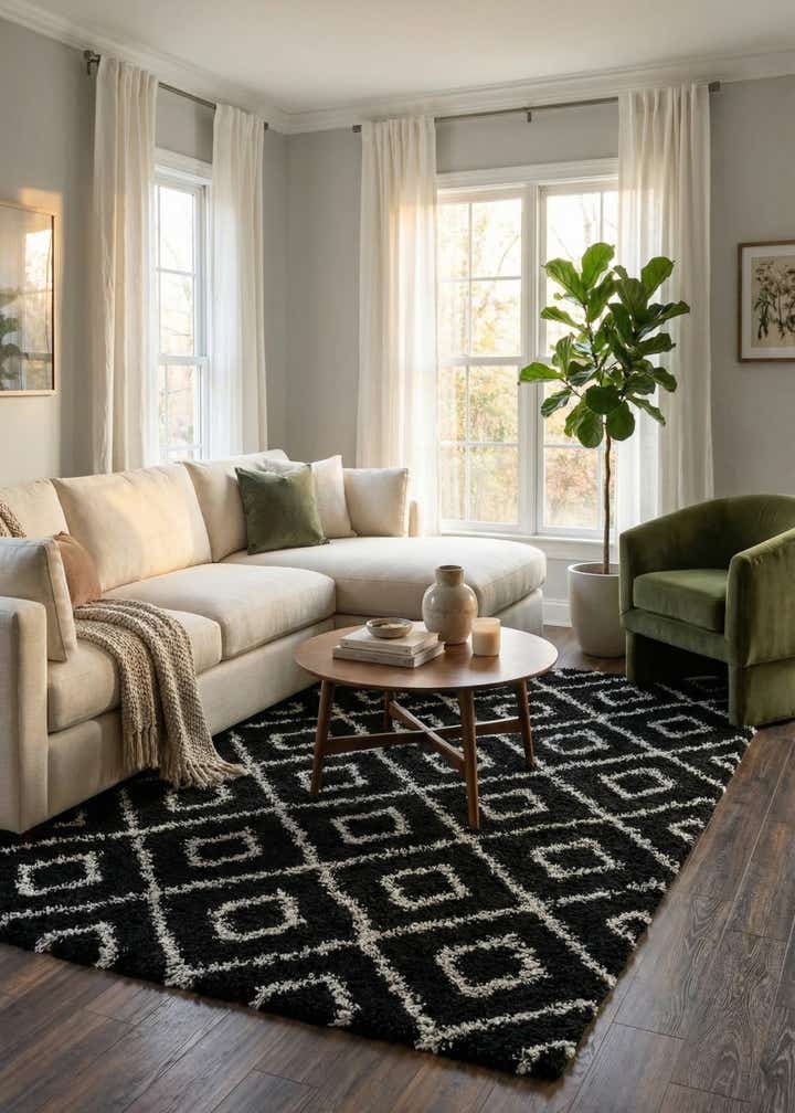 10' x 13' Trellis Shag Rug