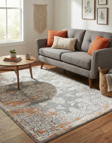 Gray New Vintage Rug