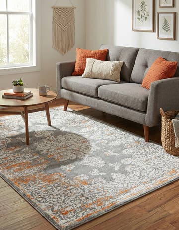 Gray New Vintage Rug