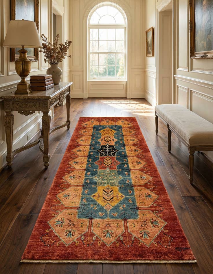 Detail image of 3' x 6' 8 Luribaft Wool Runner Rug