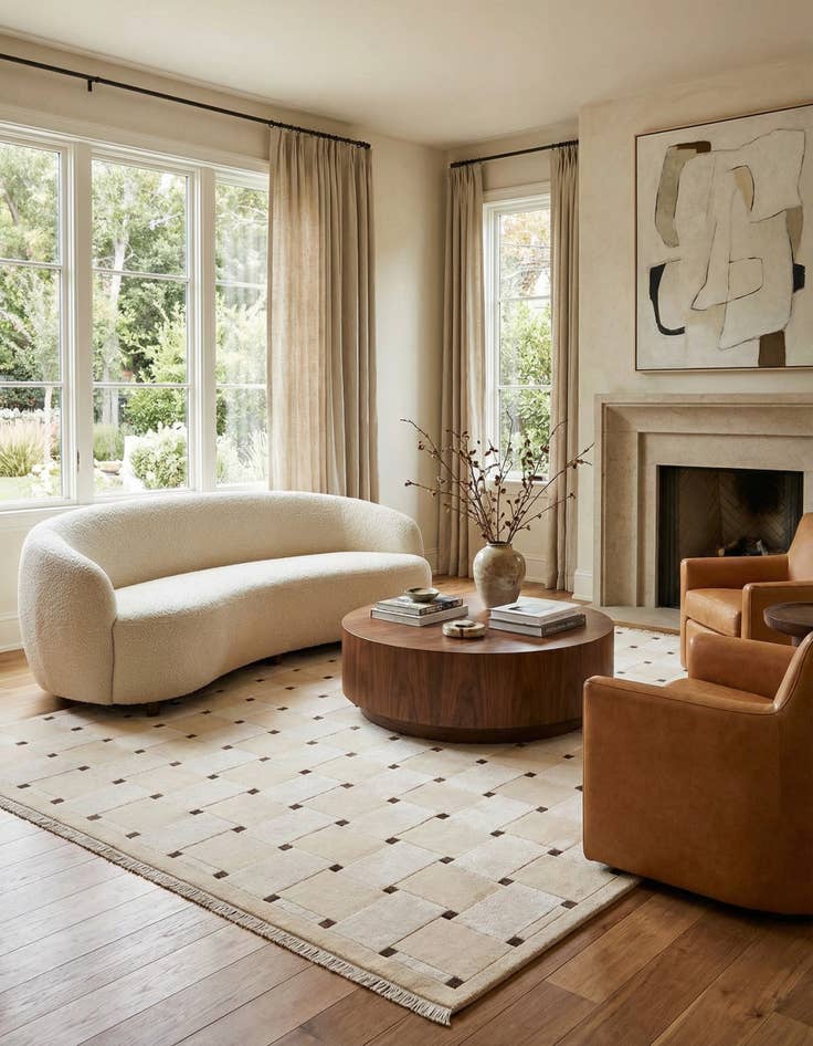 Detail image of  6' 5 x 9' 10  Hand Knotted Darya Wool Rug