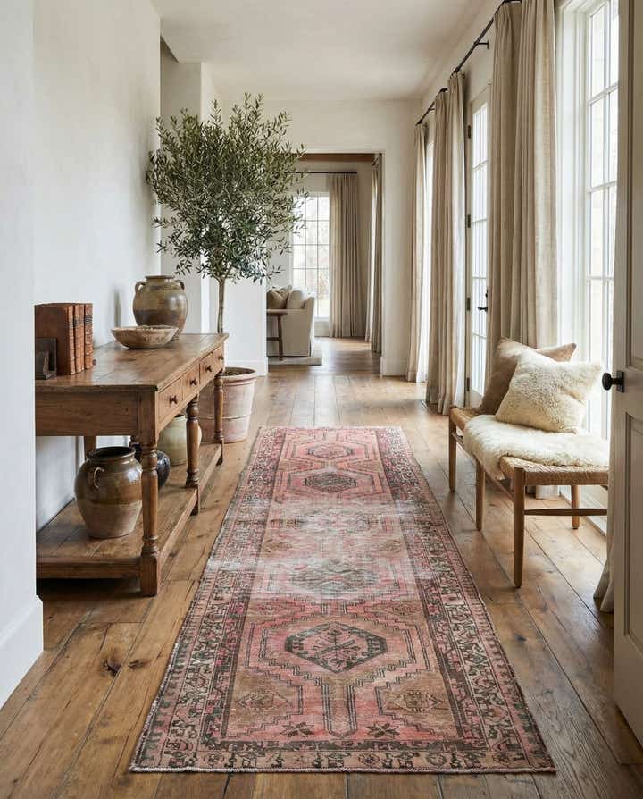 3' 7 x 10' 5 Hand Knotted Ultra Vintage Persian Wool Runner Rug
