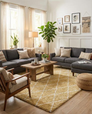  9' x 12' 2 Moroccan Shag Rug