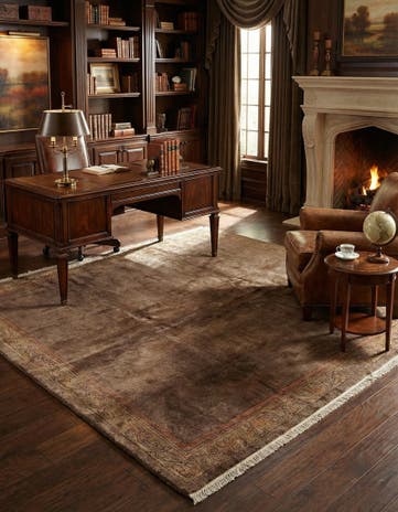 8' x 8' Hand Knotted Tibet Wool Square Rug