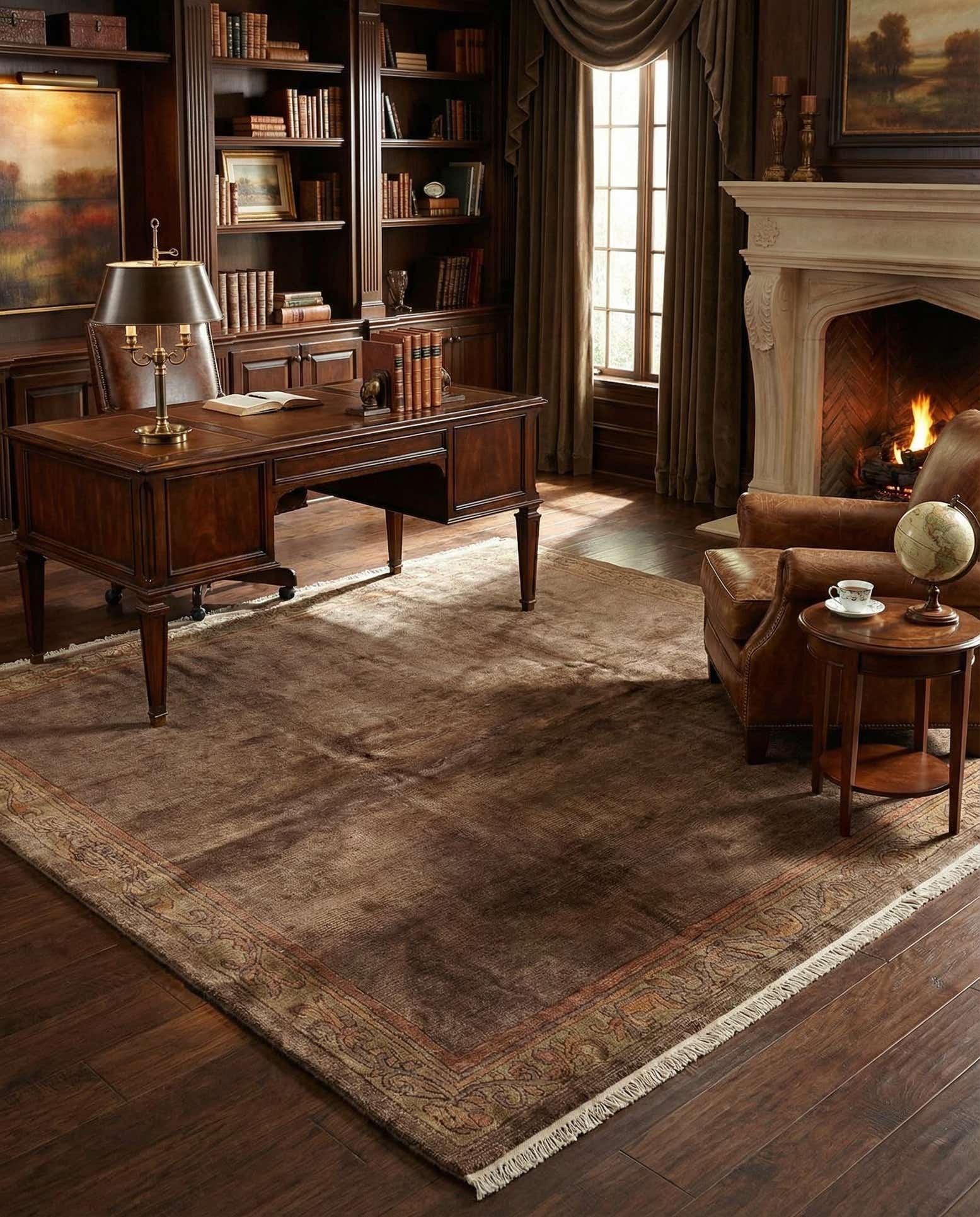 8' x 8' Hand Knotted Tibet Wool Square Rug
