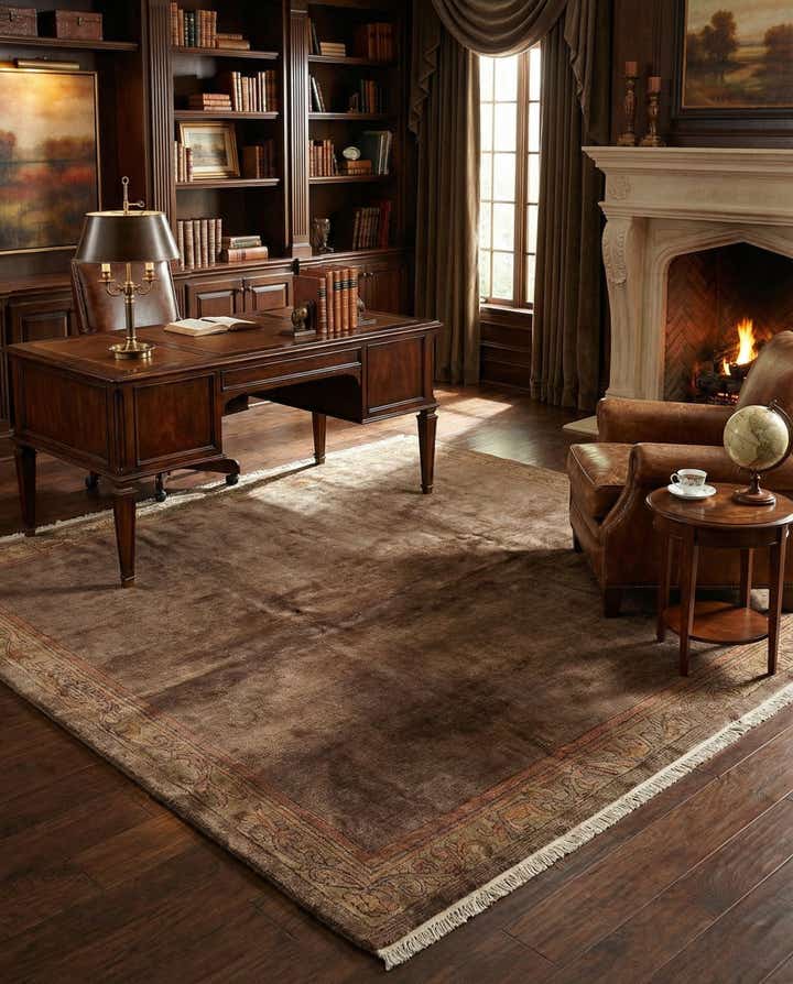 8' x 8' Hand Knotted Tibet Wool Square Rug