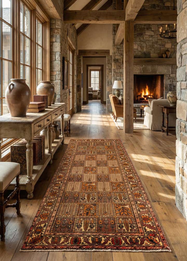 5' 2 x 10' Hand Knotted Bakhtiar Persian Wool Runner Rug