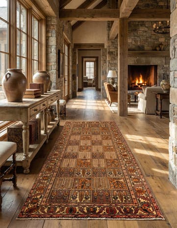 5' 2 x 10' Hand Knotted Bakhtiar Persian Wool Runner Rug