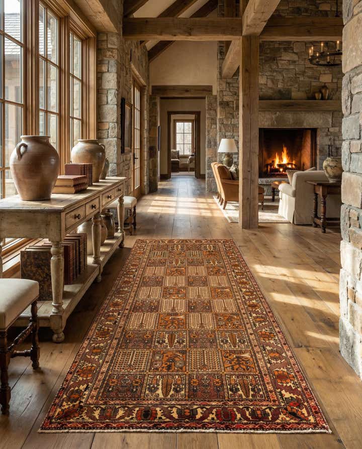 5' 2 x 10' Hand Knotted Bakhtiar Persian Wool Runner Rug