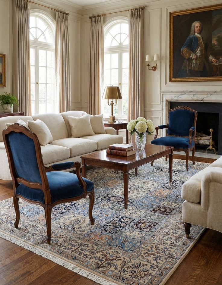 Detail image of  4' 10 x 7' 10 Nain Rug