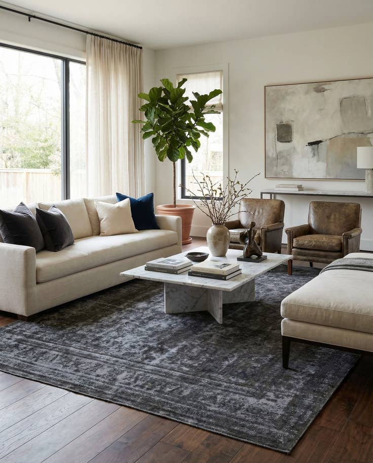 Detail image of 9' 8 x 12' 3 Hand Knotted Ultra Vintage Persian Wool Rug