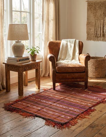 2' 9 x 3' 10 Hand Woven Kilim Modern Wool Rug