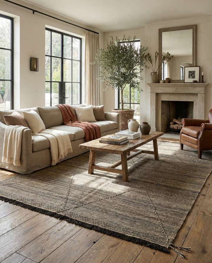 6' 10 x 9' 6 Hand Knotted Moroccan Wool Rug