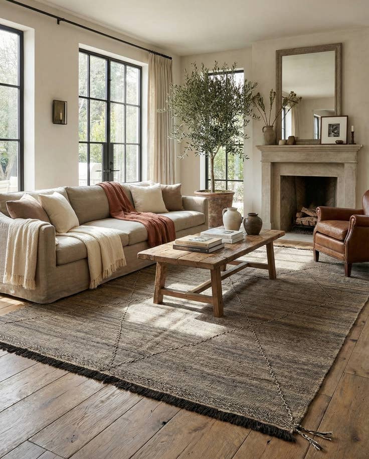 Detail image of 6' 10 x 9' 6 Hand Knotted Moroccan Wool Rug