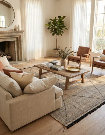 7' x 10' Hand Knotted Moroccan Wool Rug